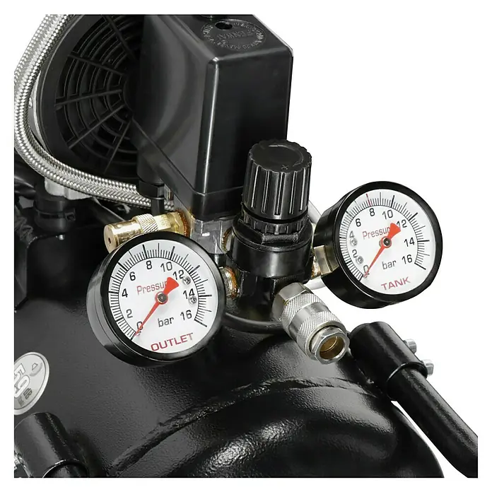 Herkules Pro-Line Flüsterkompressor Siltek 24 - 8 bar, 1 kW, Kesselinhalt: 24 l - Detailaufnahme