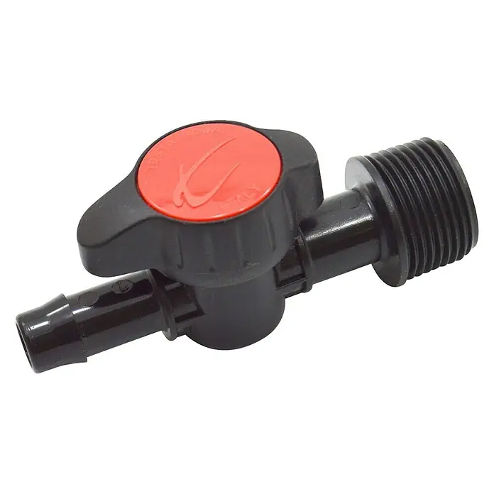 Llave de paso - Dimensión conexión: ¾″, Polipropileno, 1 ud. - Vista angular