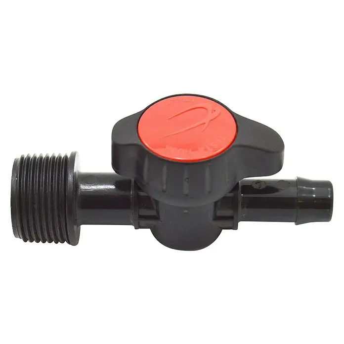 Llave de paso - Dimensión conexión: ¾″, Polipropileno, 1 ud. - Vista angular
