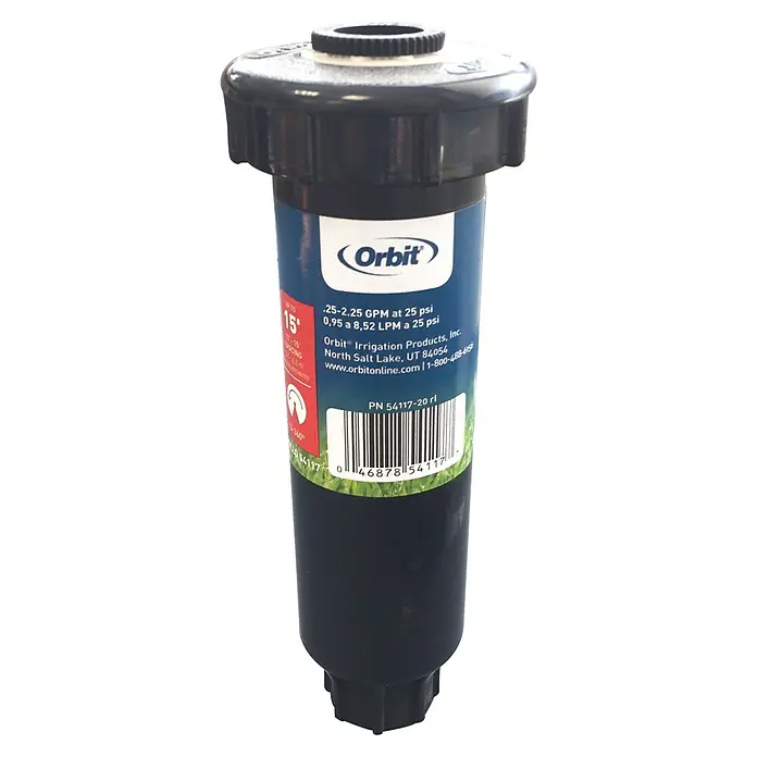 Orbit Aspersor oscilante Regulable - Altura: 10 cm, Polipropileno, Sector de riego por aspersión: 0 - 360° - Vista frontal