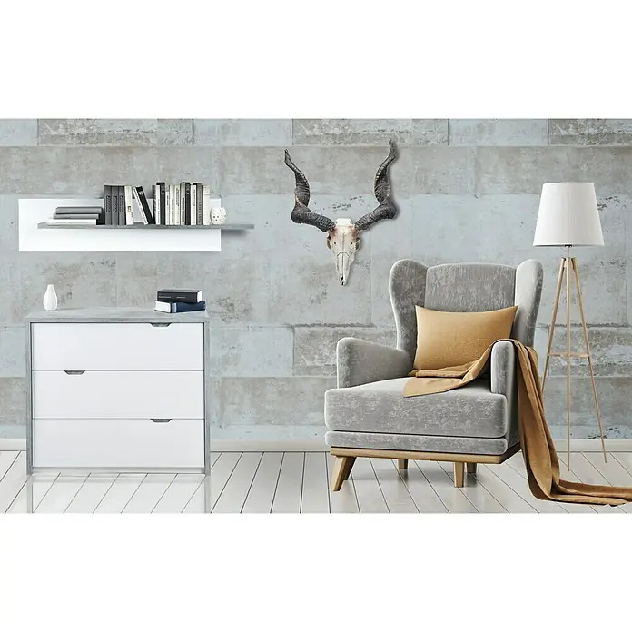 Phönix Bruno Kommode - L x B x H: 40 x 90 x 80,7 cm, Grau/Weiß - Stimmungsaufnahme