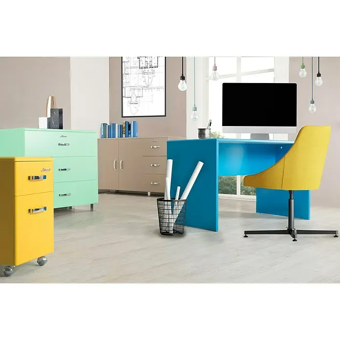 Phönix Miami Kommode - L x B x H: 43 x 97,6 x 88,8 cm, Mintgrün, Anzahl Schubladen: 3 Stk. - Stimmungsaufnahme