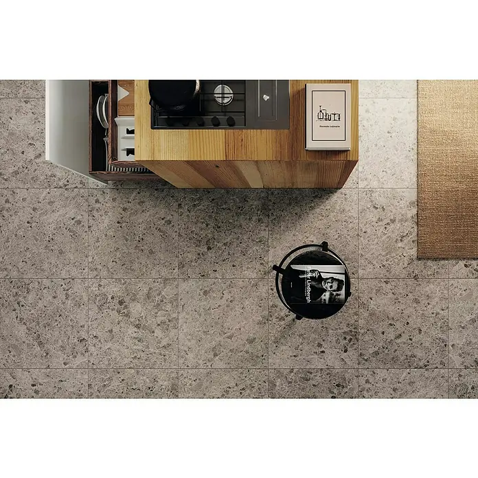 Feinsteinzeugfliese Marble Mix - 60 x 60 cm, Grau, Matt - Stimmungsaufnahme