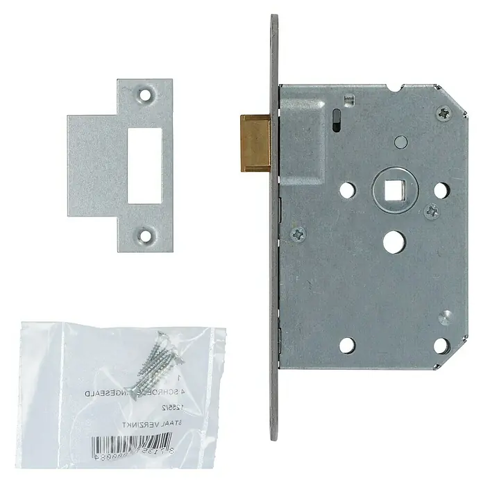 Nemef Insteekslot 1255/17 - Zilver, Schroefafstand: 50 mm - Top-down weergave