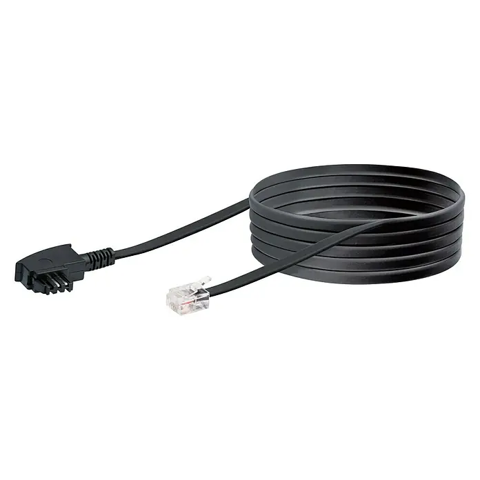 Schwaiger DSL-Anschlusskabel - 6 m, RJ12-Stecker - Vorderansicht