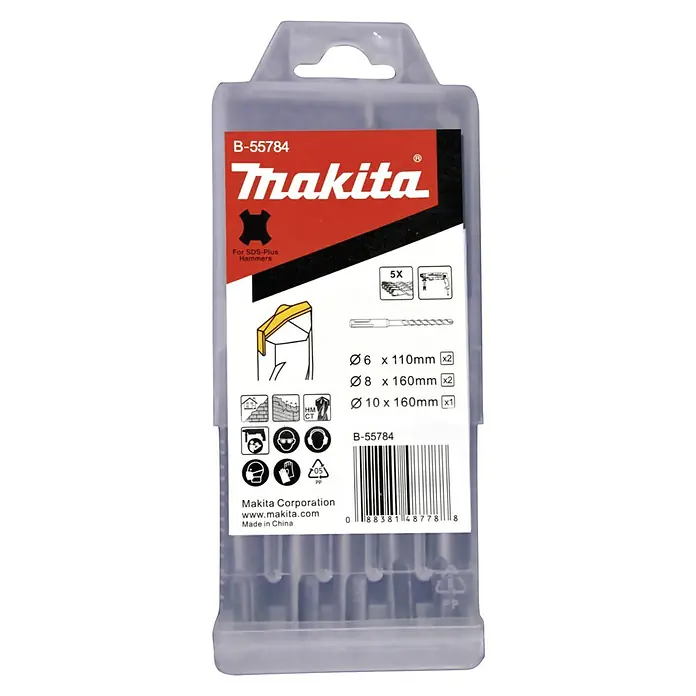 Makita Kombihammer HR2470BX40 - 780 W, Einzelschlagstärke: 2,4 J, Leerlaufdrehzahl: 0 U/min - 1.100 U/min - Vorderansicht