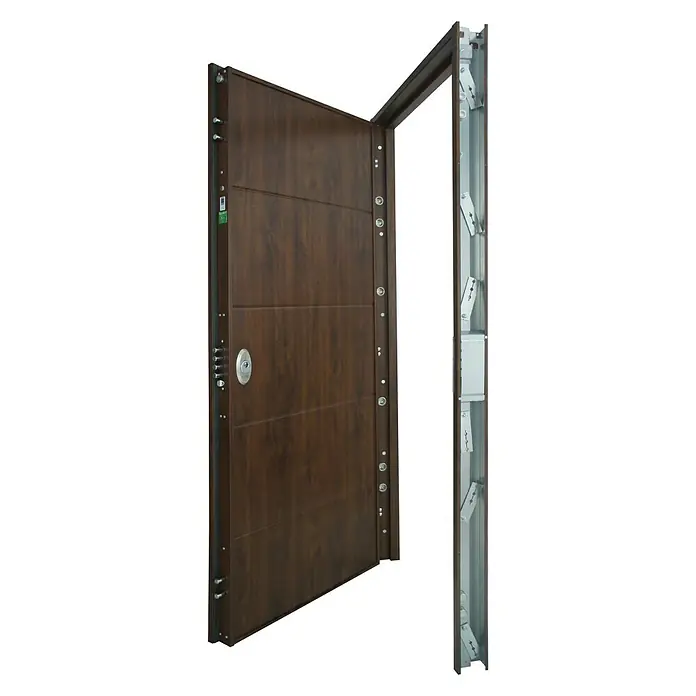 SegureStil Puerta de entrada Acorazada VH500 Serie V Exterior - 90 x 206 cm, Izquierda, Nogal