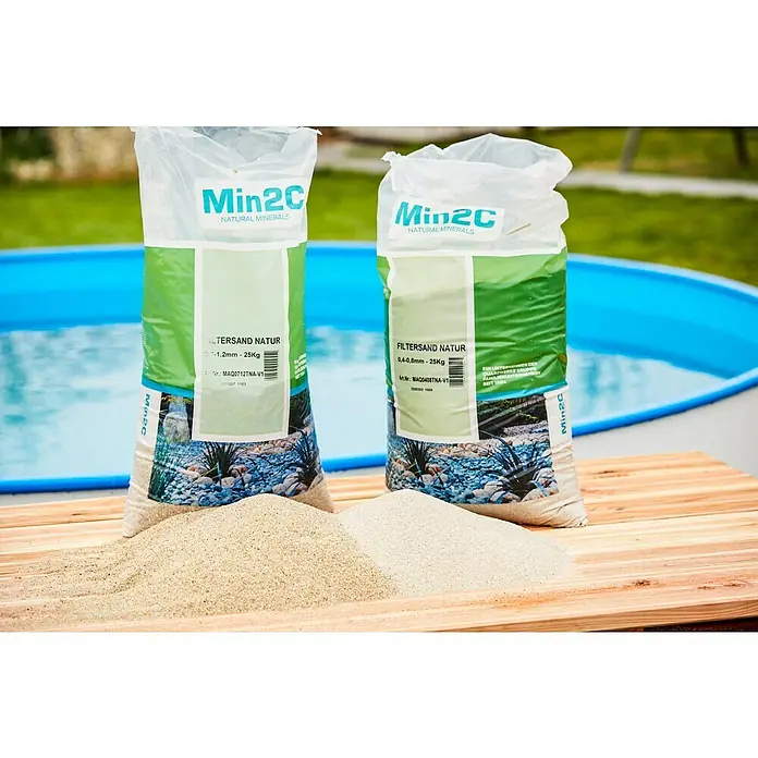 Min2C Aquasil-Filtersand - 0,7 mm - 1,2 mm, 25 kg - Stimmungsaufnahme