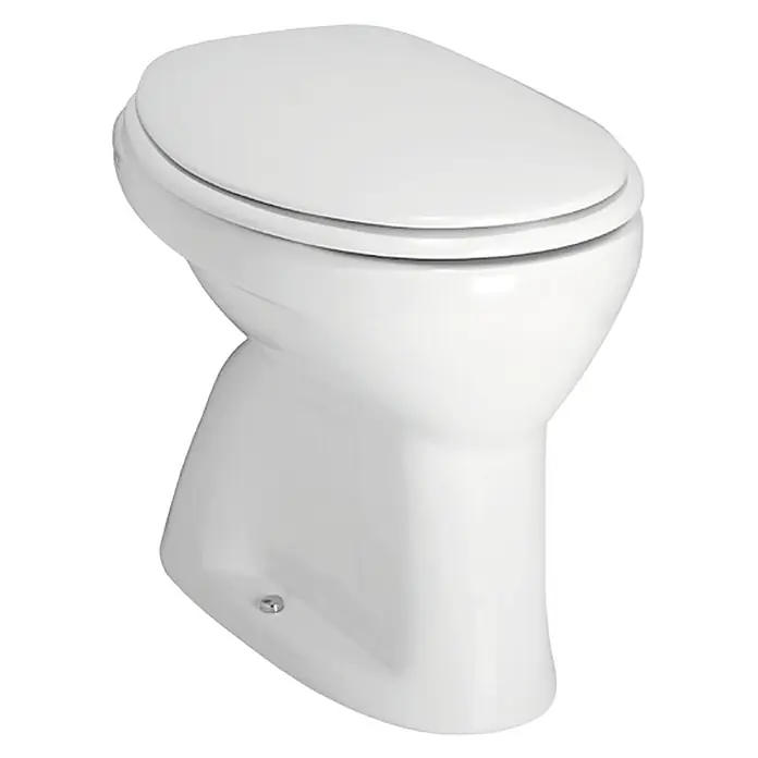 Laufen Stand-WC Melos - Mit Spülrand, Ohne Spezialglasur, Spülform: Tief, WC Abgang: Senkrecht, Weiß - Diagonale Ansicht