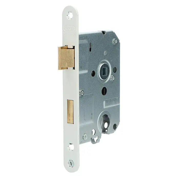 Nemef Universeel cilinderslot 1269/4 - Schroefafstand: 55 mm, Wit - Diagonaal zicht