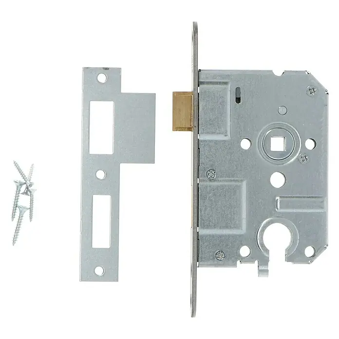 Nemef Universeel cilinderslot 1269/17 - Schroefafstand: 55 mm, Zilver - Zijaanzicht links