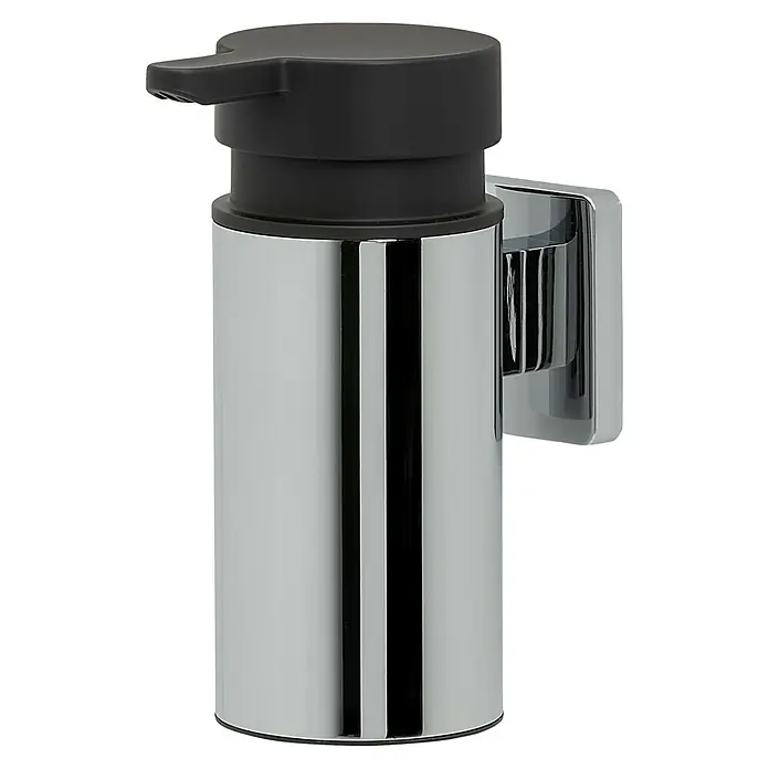 Tiger Dock Zeepdispenser - Roestvrij staal, Chroom, 135 ml - Diagonaal zicht