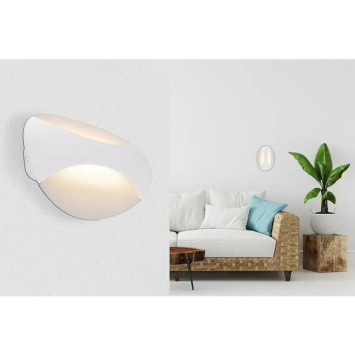 Globo LED-Wandleuchte ALEXANDRA - 6 W, Weiß, Warmweiß - Stimmungsaufnahme