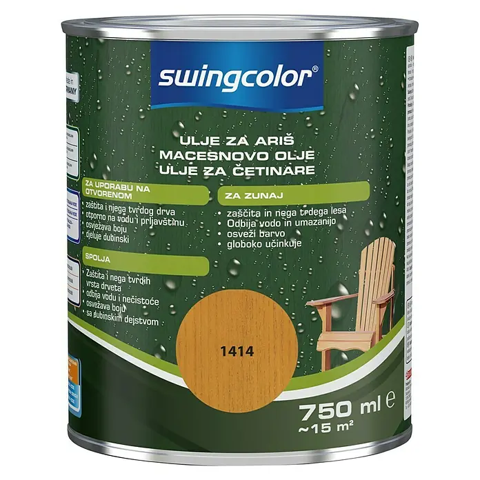 swingcolor Ulje za ariš - Ariš, 750 ml, Svilenkasti mat - Pogled sprijeda
