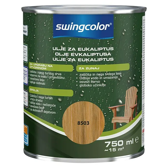 swingcolor Ulje za eukaliptus - 750 ml, Svilenkasti mat - Pogled sprijeda