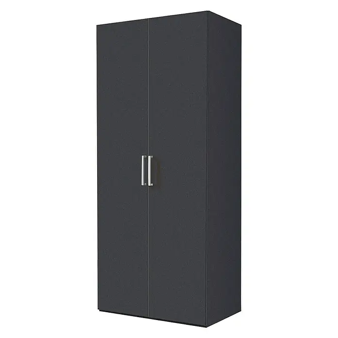 Express Möbel Drehtürschrank Brooklyn - L x B x H: 58 x 100 x 216 cm, Graphit, Ohne Spiegel - Rechte Seitenansicht