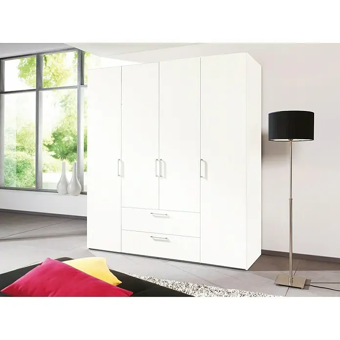 Express Möbel Kleiderschrank Brooklyn - L x B x H: 58 x 200 x 216 cm, Weiß, Ohne Spiegel, Anzahl Schubladen: 2 Stk. - Stimmungsaufnahme