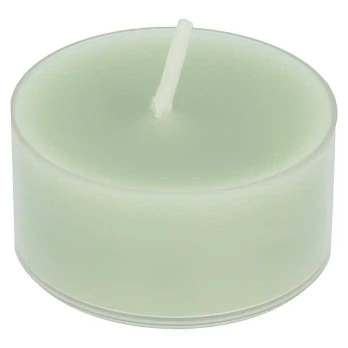 Teelichter Duft - 9 Stk., Grün, Eucalyptus und Musk - Diagonale Ansicht