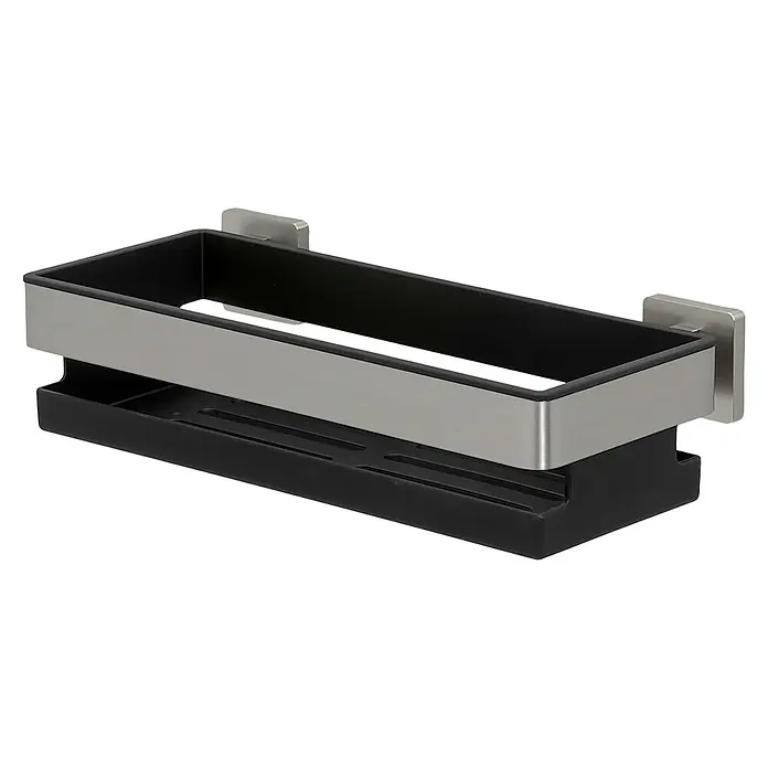 Tiger Dock Douchekorf - 138 x 300 x 80 mm, Geborsteld RVS - Diagonaal zicht
