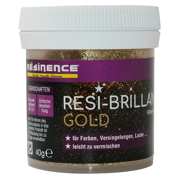 Résinence Effektzusatz Resi-Brilliant - Gold, 40 g - Vorderansicht