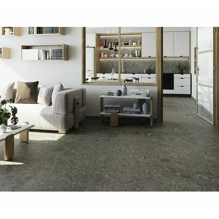 Porculanska pločica Hannover Black - 60 x 60 cm, crne boje - Živopisni prikaz