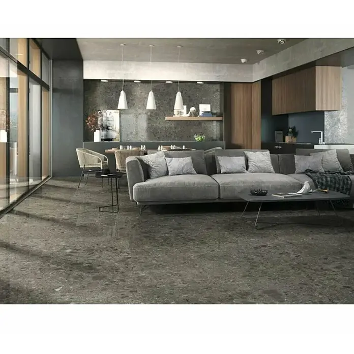 Porculanska pločica Hannover Black - 60 x 60 cm, crne boje - Živopisni prikaz