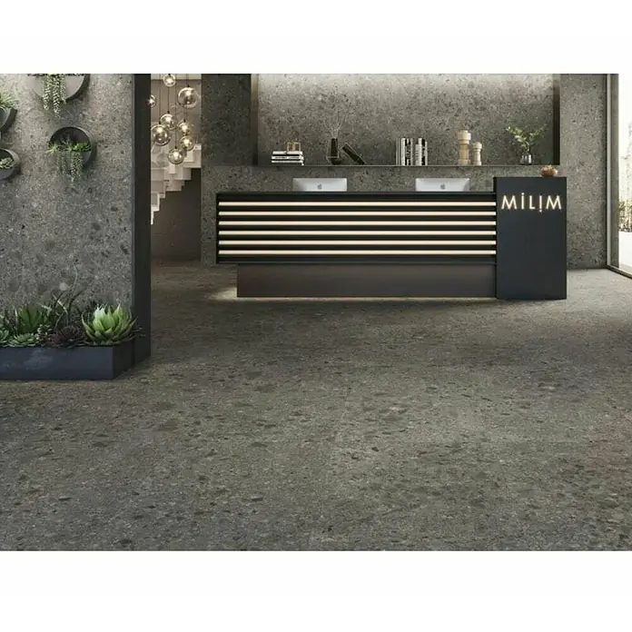 Porculanska pločica Hannover Black - 60 x 60 cm, crne boje - Živopisni prikaz
