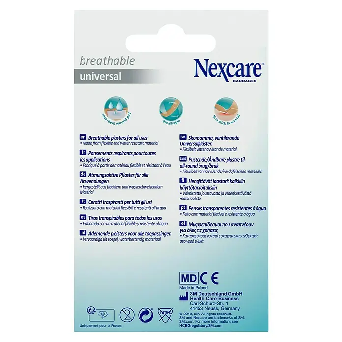3M Juego de apósitos Breathable - 20 ud. - Vista trasera