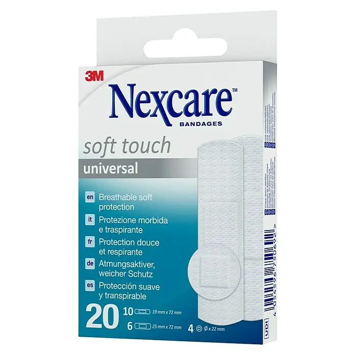 3M Juego de apósitos Soft touch universal - 20 ud. - Vista angular