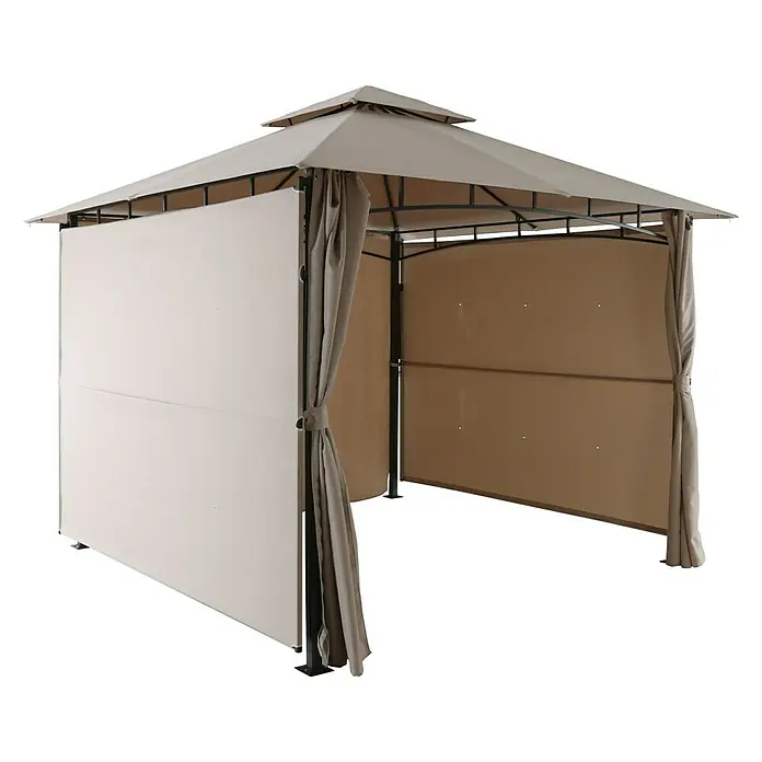 Sunfun Carpa con laterales Barcelona - L x An: 300 x 300 cm, Color del techo: Claro