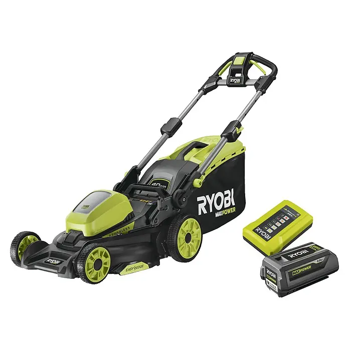 Ryobi Max Power Accu Grasmaaier RY36LMXP40A-140 - 36 V, 1 accu, 4 Ah - Diagonaal zicht