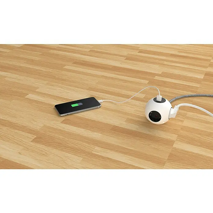 Voltomat Steckdosenwürfel - 4-fach, 2 USB-Anschlüsse, Kabellänge: 1,4 m - Stimmungsaufnahme