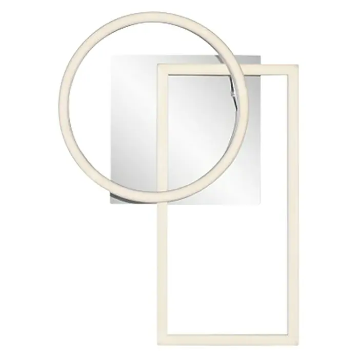 LeuchtenDirekt Plafón LED Iven - 18 W, L x An x Al: 26 x 37 x 7,1 cm, Níquel, Blanco, Blanco cálido - Vista ascendente