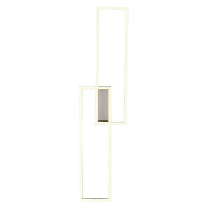 LeuchtenDirekt Plafón LED Iven - 35 W, L x An x Al: 22 x 92,4 x 7 cm, Níquel, Blanco, Blanco frío - Vista ascendente