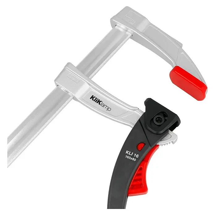 Bessey Magnézium bilincs KliKlamp KLI 16 - Fesztávolság: 160 mm, Kihúzás / kiterjedés: 80 mm - Közeli felvétel