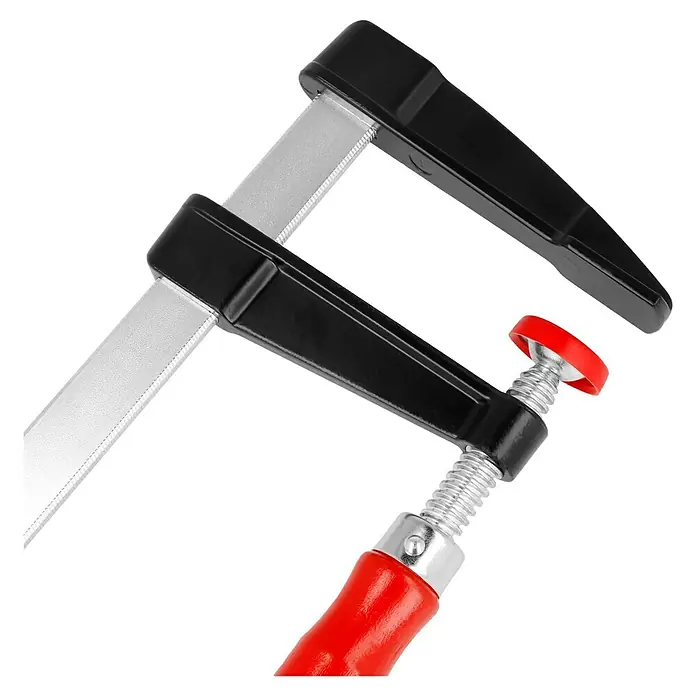 Bessey Druckguss-Schraubzwinge LM 15/8 - Spannweite: 150 mm, Ausladung: 80 mm - Detailaufnahme
