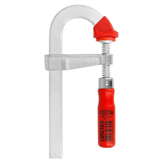 Bessey Leicht-Schraubzwinge LMU10/5 - Spannweite: 100 mm, Ausladung: 50 mm - Vorderansicht