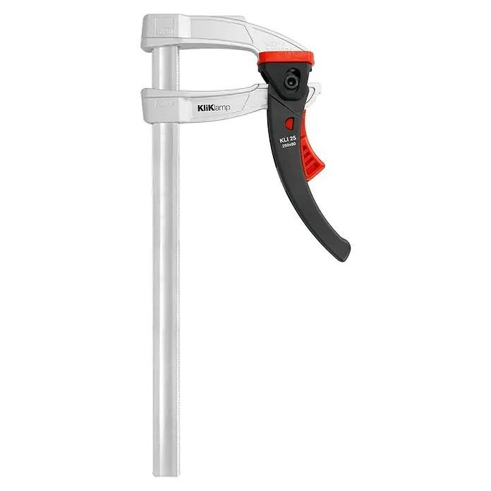 Bessey Magnesium-Zwinge KliKlamp KLI 25 - Spannweite: 250 mm, Ausladung: 80 mm - Vorderansicht