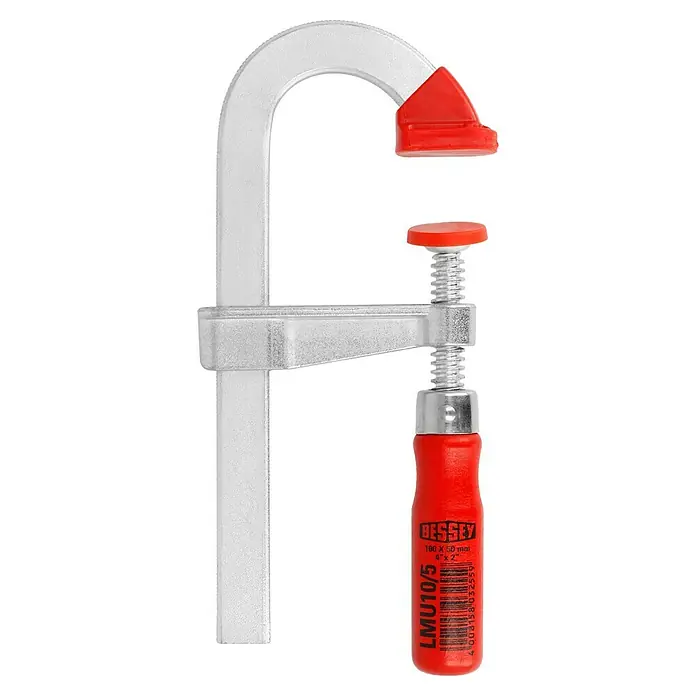Bessey Leicht-Schraubzwinge LMU10/5 - Spannweite: 100 mm, Ausladung: 50 mm - Vorderansicht