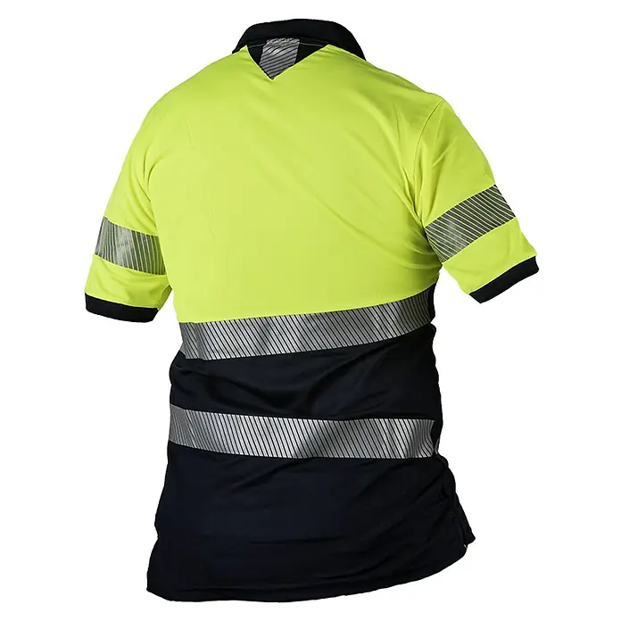 Polo Kingsman Starlight - XXXL, Amarillo flúor/Navy - Vista angular