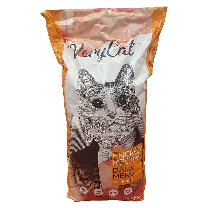Pienso seco para gatos VeryCat - 15 kg, Buey y Ave - Vista frontal