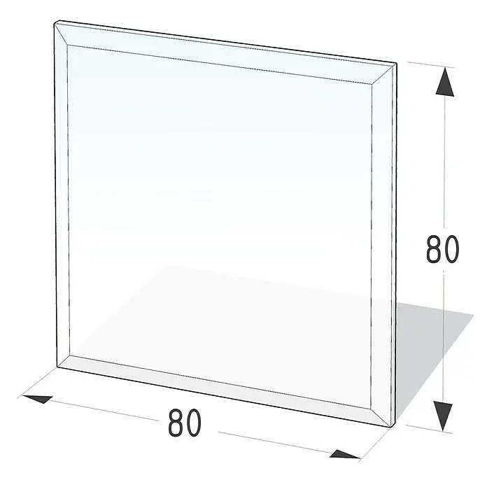 Lienbacher Glasbodenplatte - 80 x 80 cm, Quadratisch