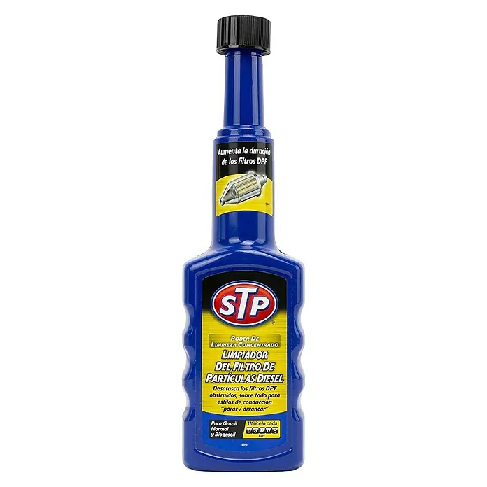 STP Limpiador de inyectores diésel - 200 ml, Específico para: Desatascar filtros DPF - Vista frontal