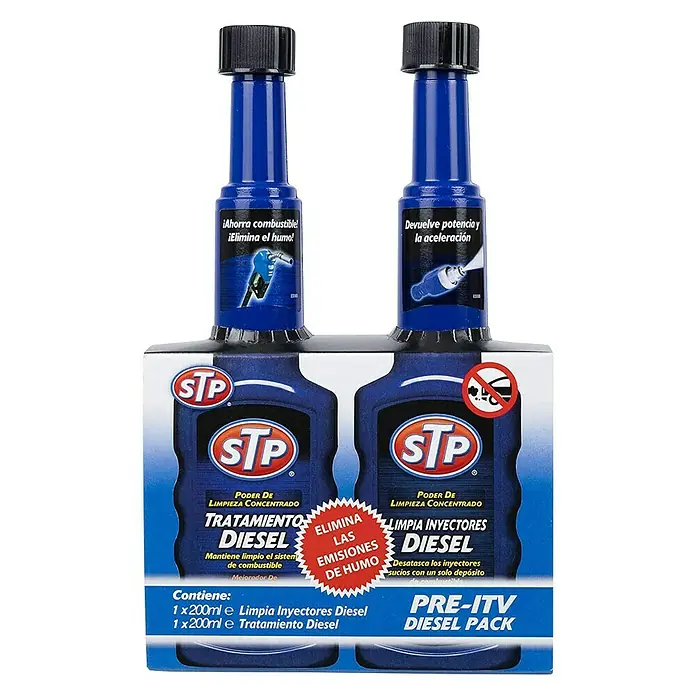 STP Limpiador de inyectores de diésel PRE ITV + tratamiento - 400 ml - Vista frontal