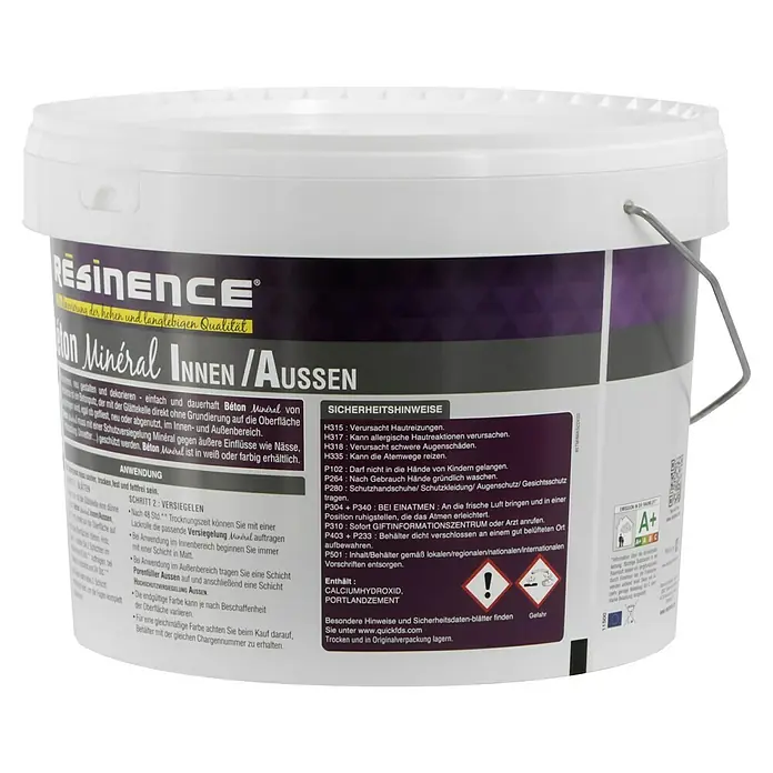 Résinence Béton Minéral Betonputz Béton Minéral - Weiß, 6 kg - Rechte Seitenansicht
