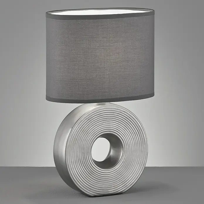Honsel Leuchten Tischleuchte Eye - 40 W, L x B x H: 23 x 13 x 38 cm, Silber, E14 - Stimmungsaufnahme