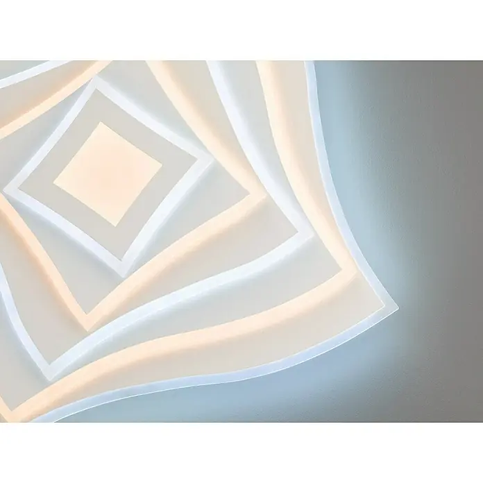 Honsel Leuchten LED-Deckenleuchte Hero - 50 W, L x B x H: 50 x 50 x 7,6 cm, Weiß, Mehrfarbig - Detailaufnahme