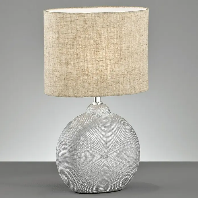 Honsel Leuchten Tischleuchte Foro - 40 W, L x B x H: 23 x 13 x 39 cm, Silber, E14 - Stimmungsaufnahme