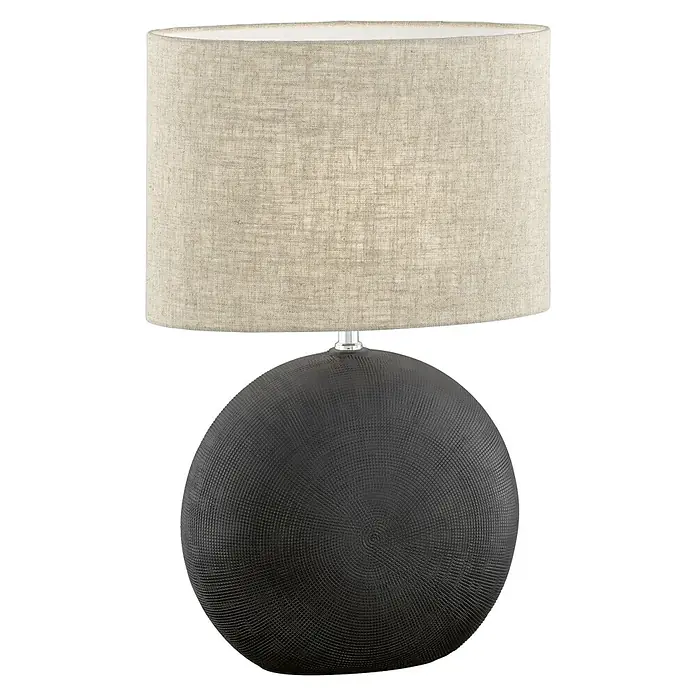 Honsel Leuchten Tischleuchte Foro - 40 W, L x B x H: 34 x 17 x 53 cm, Schwarz, E14 - Vorderansicht