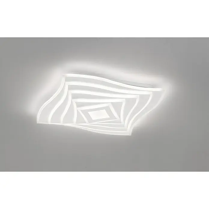 Honsel Leuchten LED-Deckenleuchte Hero - 50 W, L x B x H: 50 x 50 x 7,6 cm, Weiß, Mehrfarbig - Stimmungsaufnahme
